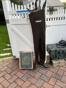 Hodgman Neoprene Chest Waders Sock Foot Type~Size Large~Brown~Great Condition
