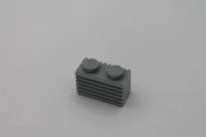 Lego 10x Riffelstein 1x2 brick grille 2877 hellgrau light bluish gray - Picture 1 of 1