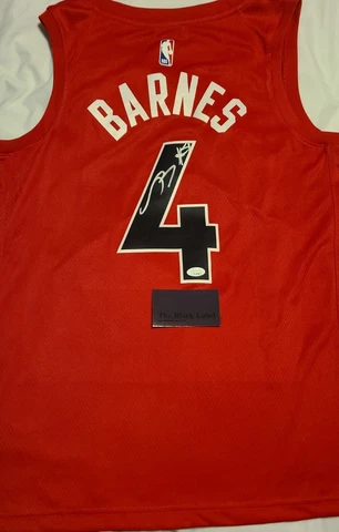 Scottie Barnes Signed Nike Swingman Autographed NBA Raptors Jersey JSA Authentic Cover