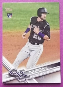 2017 Topps Update DAVID DAHL Rookie Card RC #US146 Colorado Rockies - Picture 1 of 2