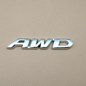 Emblema de metal para automóvil AWD letras plata insignia guardabarros lateral maletero trasero calcomanía pegatina - Imagen 1 de 5