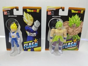 Set Of 2 Bandai Dragon Ball Super Flash Super Saiyan Broly & Super Saiyan Vegeta - Picture 1 of 6