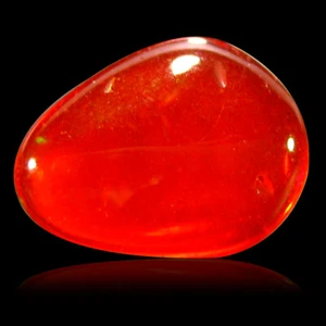 0.87 ct Mesmerizing AAA+ Fancy Cabochon Shape (9 x 7 mm) Red Red Fire Opal Stone - Photo 1/1