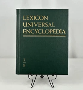 1987 Lexicon Universal Encyclopedia Volume 7 E in Green & Gold Vintage Hardcover - Picture 1 of 12