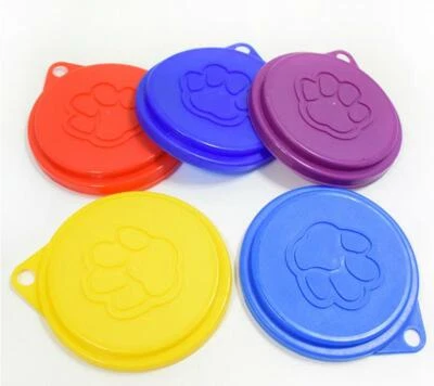 5PCS Pet Cat Dog Food Storage Can Covers Reusable Durable Storage Lids US SHIP - Image 1 of 4