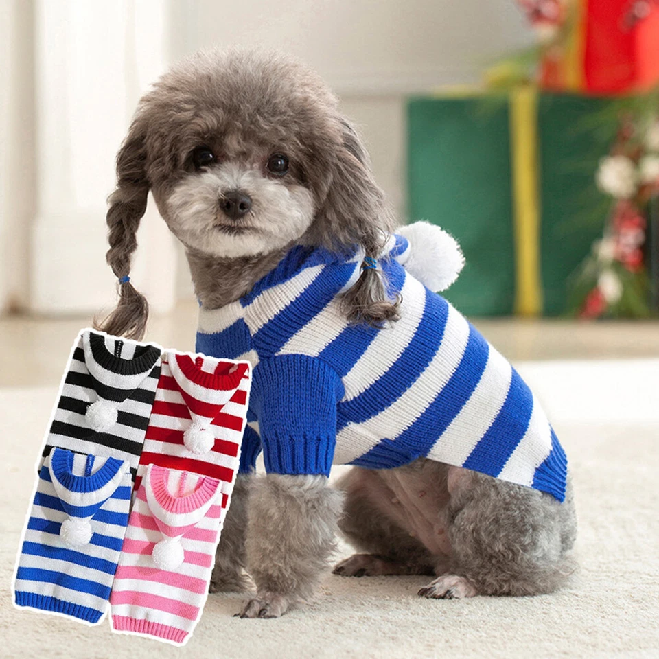 Pet Small Dog Warm Knit Sweater Clothes Puppy Cat Knitwear Costume Coat Vest -↔ - Image 1 of 4