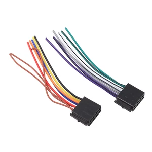 Adaptador de arnés de cables adaptador de radio de coche 2 piezas arnés de cableado ISO hembra radio de coche - Imagen 1 de 13