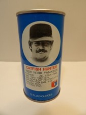 RC ROYAL CROWN COLA CATFISH HUNTER NEW YORK YANKEES BASEBALL P TAB SODA POP CAN