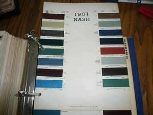 1951 Nash Arco Paints Color Chip Paint Sample - Vintage - Picture 1 of 1