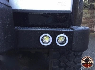 LED DRL x2 Angel Eye Halo Fog Light Lamp Land Rover Defender 4x4 2.5"FOG - Image 1 of 4