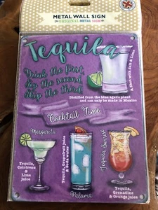 TEQUILA - Letrero de pared de metal estañado - Imagen 1 de 1