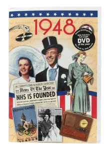1948 TIME OF YOUR LIFE BIRTHDAY GREETING CARD WITH FULL LENGTH DVD OF THE YEAR - Bild 1 von 2