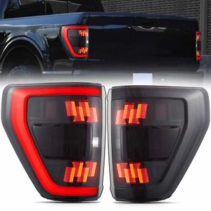 For Ford F150 2021-2023 F-150 SMOKED FULL LED Tail Lights W/Startup Animation *2 - Picture 1 of 12