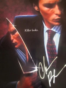 CHRISTIAN BALE SIGNED AUTOGRAPHED 11X17 MINI MOVIE POSTER AMERICAN PSYCHO COA - Picture 1 of 14