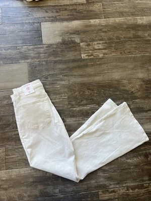 Pantalones de mezclilla blancos acampanados de tiro alto Stevie de Lucky Brand para mujer talla 12/31 nuevos look años 70 Foto 1 de 4
