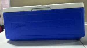 Coleman Party Stacker Cooler 24 Cans Model 6225 Blue & White Made In USA - Picture 1 of 10