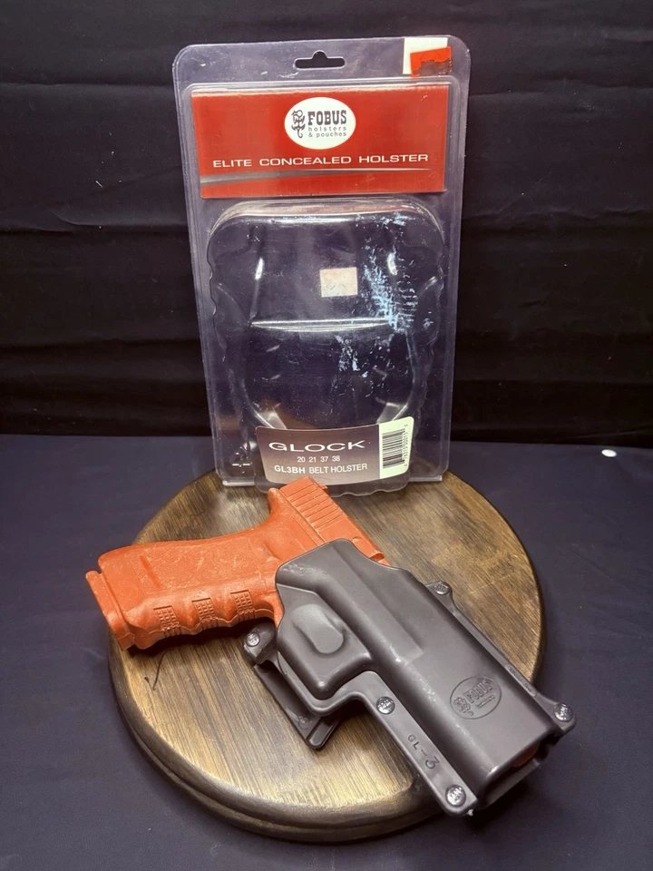 Funda de cinturón Fobus Glock derecha (GL3BH) 20/21/37/38/40/41 negra Kydex Foto 1 de 4