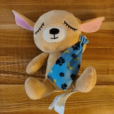 Плюшевый, спящий щенок с принтом лапы одеяло, подержанный, 7» - Изображение 1 из 3