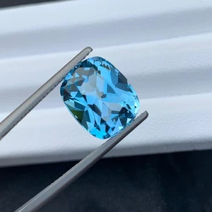 Piedra preciosa de topacio suizo suelta 9,165 quilates -13 mm azul cielo vivo corte de Brasil - Imagen 1 de 18