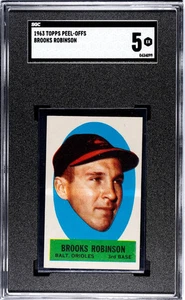 1963 Topps Peel-Offs Brooks Robinson SGC 5 - Picture 1 of 2