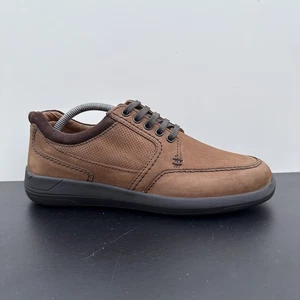 Marks And Spencer M&S Air Flex Brown Leather Men’s Shoes Size Uk 8 - Picture 1 of 6