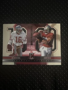 2024 Topps Signature Class PARAMOUNT EMPAREJAMIENTOS Joe Montana/Jerry Rice #PP-13 - Imagen 1 de 3