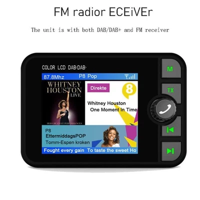 2,4 Zoll LCD Auto DAB Radio Bluetooth Digital FM Radio Magnet MP3-Player Adapter - Bild 1 von 4