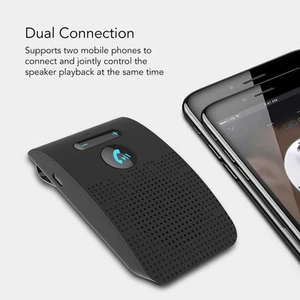 Car BT Speakerphone With Dual Connection Handsfree MP3 Speaker Vibration - Zdjęcie 1 z 12