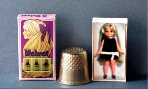Casa delle bambole miniatura scala 1:12 scatola bambola velluto anni 60 mod casa delle bambole bambina - Foto 1 di 4