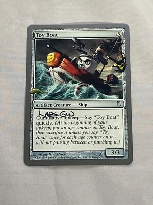 MTG Toy Boat Artist Proof Sketch and Signature Signed Grant-West - Image 1 of 2