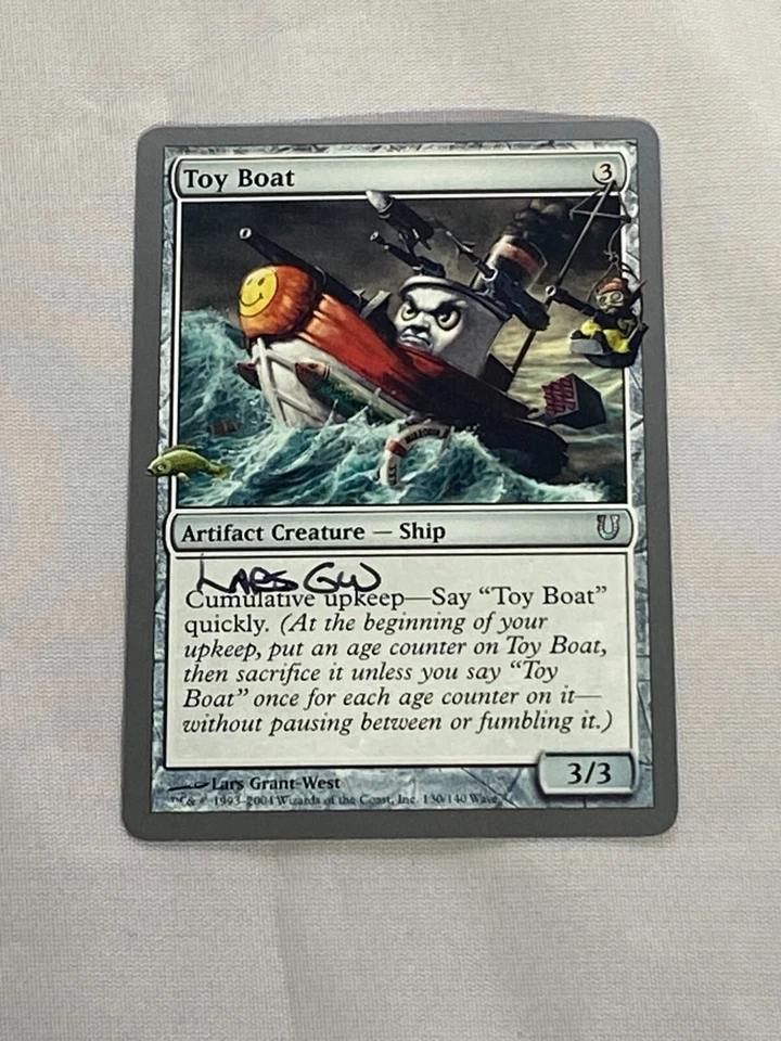 MTG Toy Boat Artist Proof Sketch and Signature Signed Grant-West - Image 1 of 2