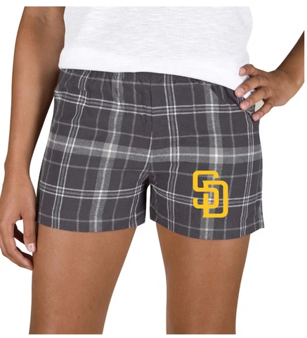 Women's Concepts Sport Plaid San Diego Padres  Sleep Shorts M NWOT J52 Cover