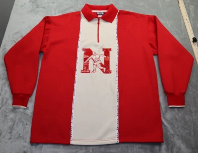 Свитер Ball State Base Camp Air Jam Letterman взрослый размер M красный с воротником на молнии 1/4 - Изображение 1 из 4