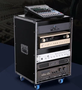 12U Audio Equipment Rack with Wheels Network Rack Cabinet Rolling Server Rack - Picture 1 of 16