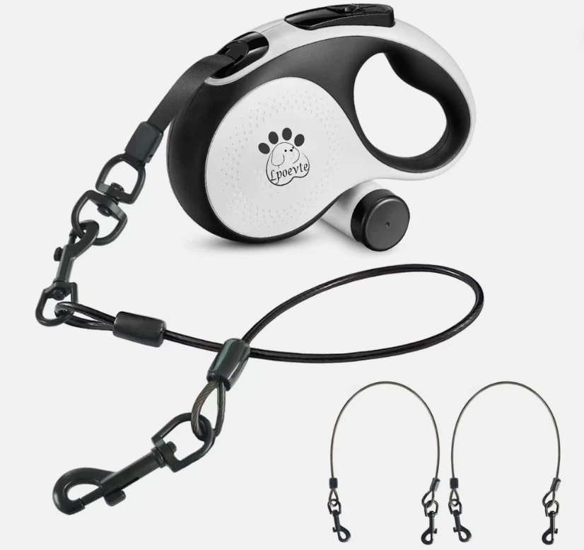 Retractable Dog Leash 26 ft 2 Pack Chew Proof Wire Ropes NEW - Image 1 of 1