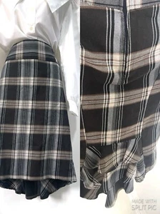 Westwood style Check Tailored Skirt with Floaty Fish Tail size 12 - Picture 1 of 9