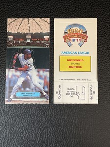 1987 Donruss All-Stars Pop-Ups Dave Winfield HOF  B0003