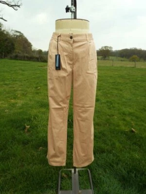 SIGUIENTE Pantalón Informal Chino Look Elástico Mezcla Algodón Pierna Ancha Reino Unido 16 L Nuevo con Etiquetas PVP £30 Foto 1 de 4