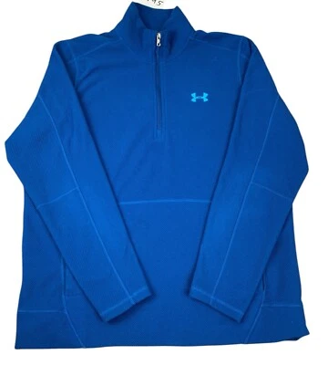 Top UNDER ARMOUR 1/4 Cremallera Polar Manga Larga, Azul, Ajuste Suelto, Para Hombre Talla XL Foto 1 de 4