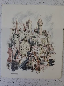Vintage Christmas Greetings Card Nurnberg Germany 1956 - Picture 1 of 3