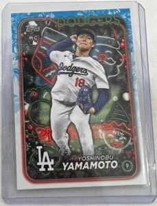 Yoshinobu Yamamoto 2024 Topps Holiday RC Baseball card #H88 Dodgers - Imagen 1 de 2
