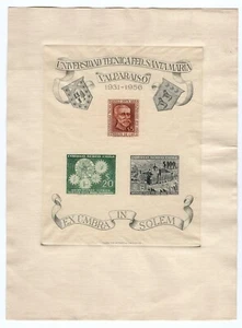 CHILE 1956 souvenir sheet Universidad Federico Santa María Valparaiso - Picture 1 of 1