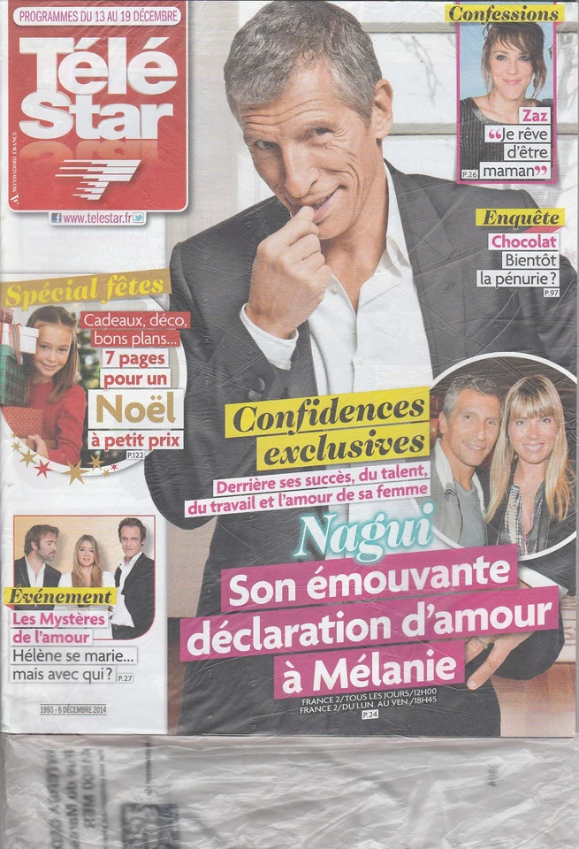 Télé Star No. 1993 - 12/08/2014 - Nagui - Zaz - Helene Rolles - ROURKE/ MADONNA - Image 1 of 1