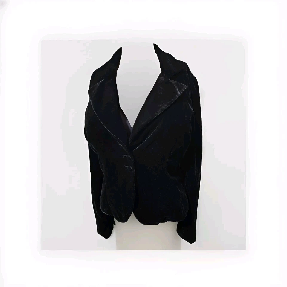 Chaqueta de terciopelo negra vintage Arden B. talla mediana Foto 1 de 4