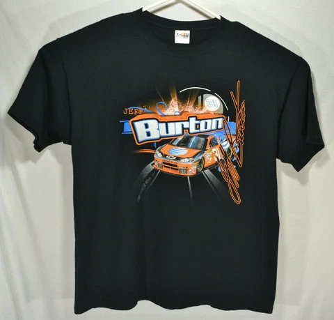 Chase Jeff Burton Nascar T Shirt #31 3XL XXXL Black AT&T 2-Sided Impala Graphic Cover