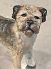 Ron Hevener Border Terrier figurine 1993 dog signed hand crafted #021 vintage