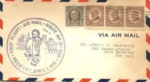 First Airmail Flight Cover Raleigh NC April 1 1931 AAMC#19N21 - Picture 1 of 1