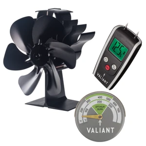 Ventilador My Stove, Termómetro Magnético en Verde y Medidor de Humedad para Juego de Madera - Imagen 1 de 12