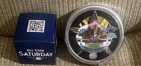 2022 MLB ALL STAR GAME LOS ANGELES DODGERS LOT OF JUMBO PIN AND SGA REPLICA RING Cover