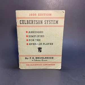 Vintage Culbertson System 1938 Bridge Rules Methods Cards Game Paper Ephemera - Picture 1 of 18